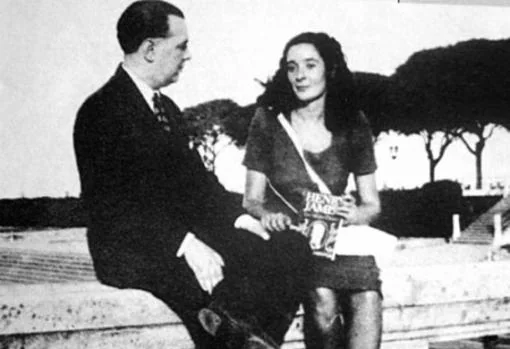 Borges, con Estela Canto