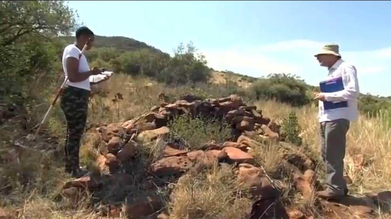 Uno de los restos de la ciudad perdida recién descubierta en Sudáfrica