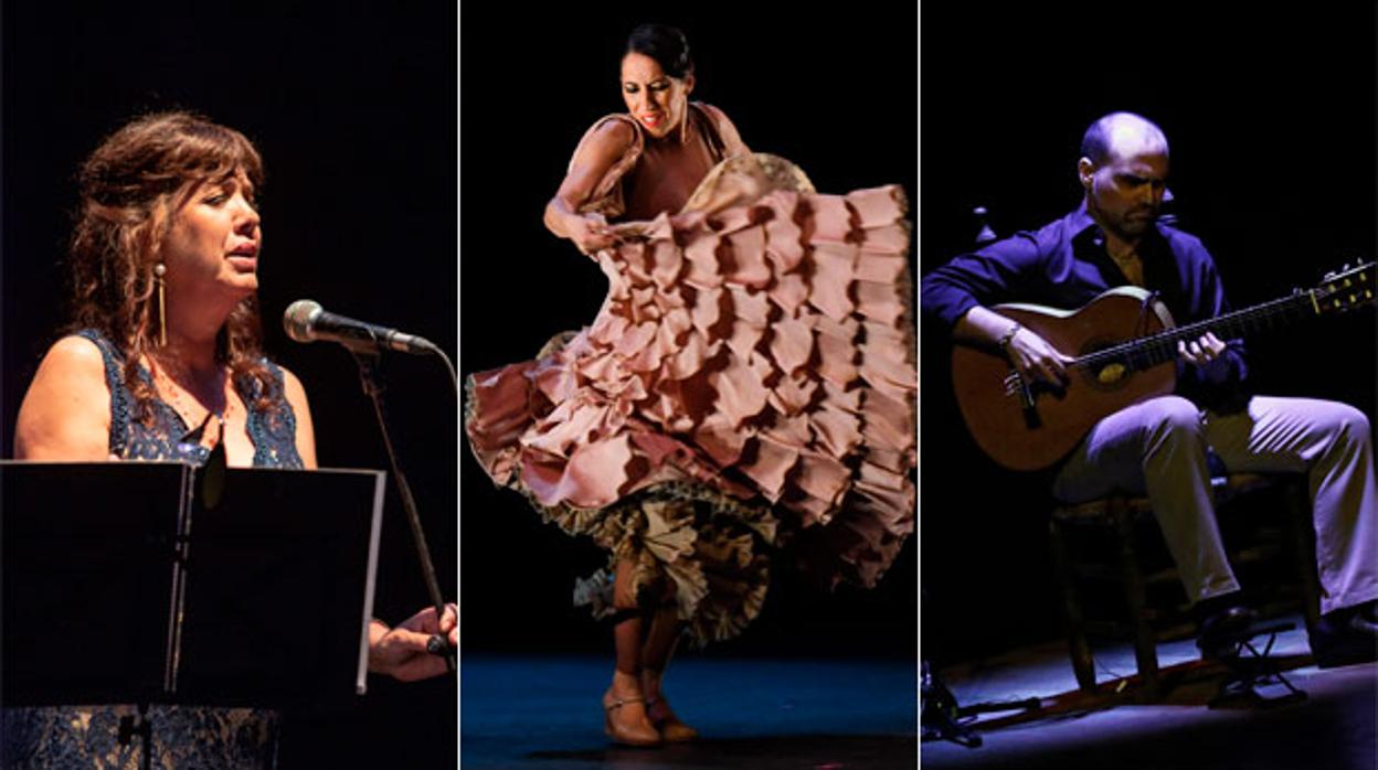 Lole Montoya, Ana Morales y Santiago Lara