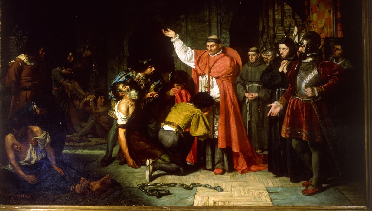 «El cardenal Jiménez de Cisneros libertando a los cautivos de Orán» (1869), de Francisco Jover y Casanova