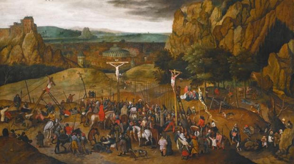 Detalle de la «Crucifixión» de Peter Brueghel el Joven