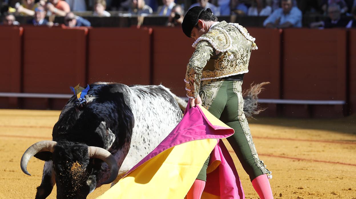 José Garrido, con el primero de la tarde