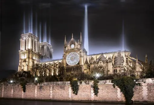 El proyecto de Christophe Pinguet para iluminar Notre Dame en Navidad