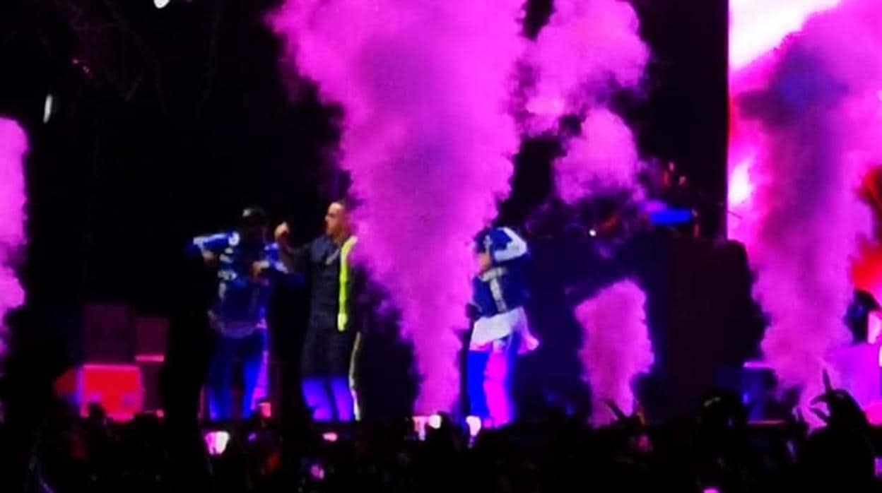 Un momento del concierto de Daddy Yankee ayer en Sevilla