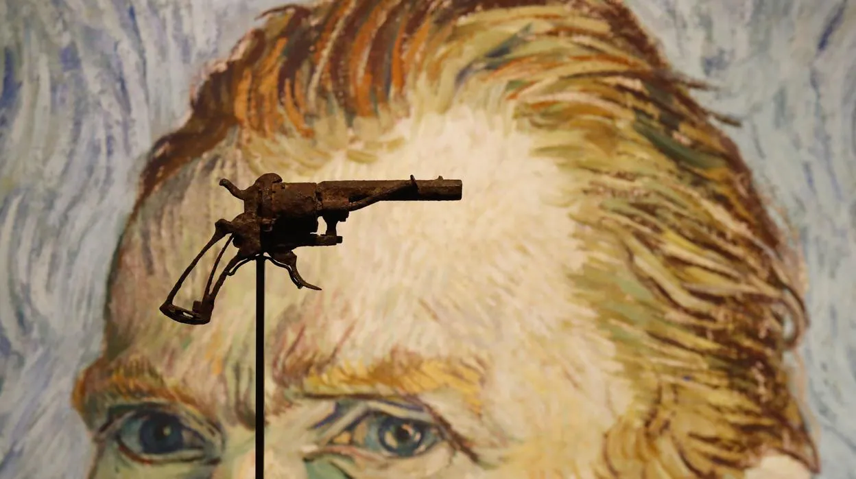 El revólver con el que supuestamente se suicidó el pintor