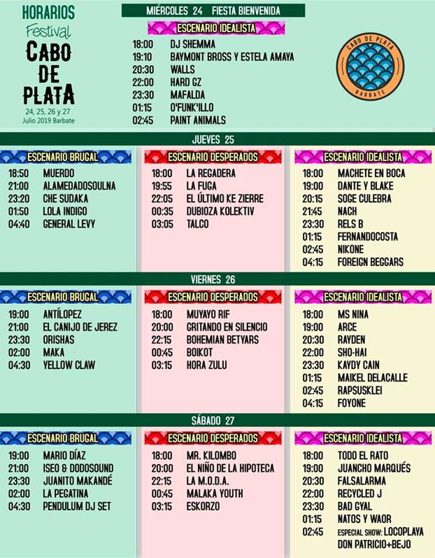 El festival Cabo de Plata presenta su calendario oficial de conciertos