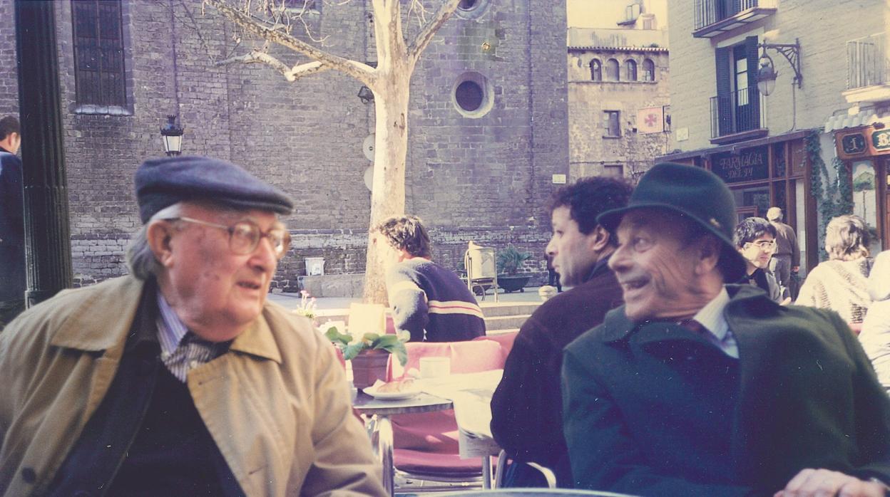 Andrea Camilleri, fotografiado en su primera visita a Barcelona, en 1999