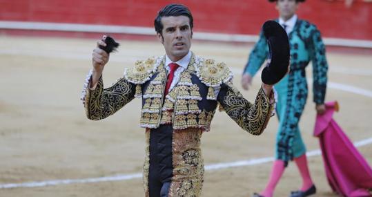 Emilio de Justo, en su segundo toro en la Feria de Julio de Valencia