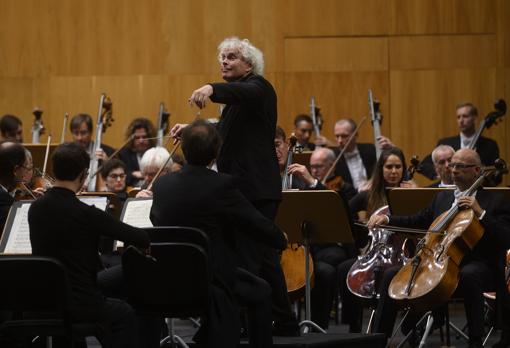 Momento del concierto con la orquesta London Symphony Orchestra