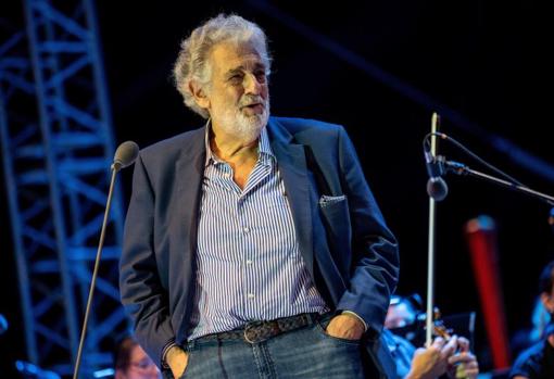 Plácido Domingo, durante el ensayo de su próximo concierto en Hungría