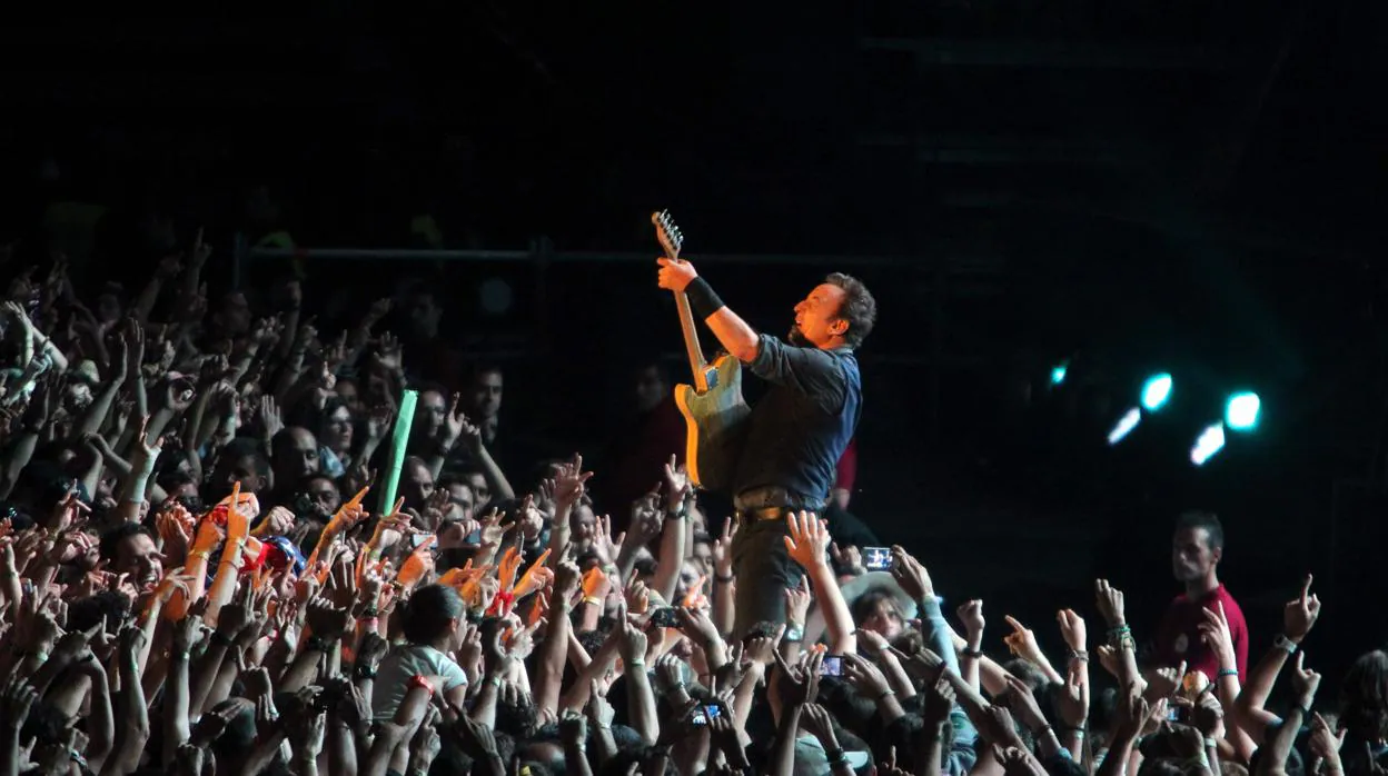 Bruce Springsteen en su concierto en El Molinón en 2013