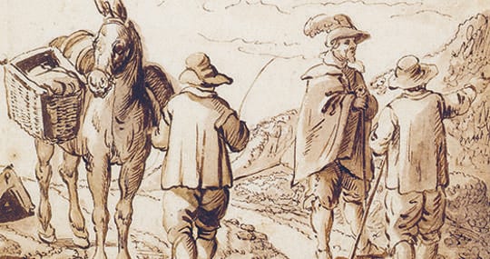 «Viajeros en el punto de encuentro», de Jan Brueghel el Joven (ca. 1630)