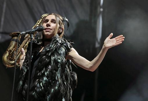 PJ Harvey, durante su concierto de 2017 en Barcelona