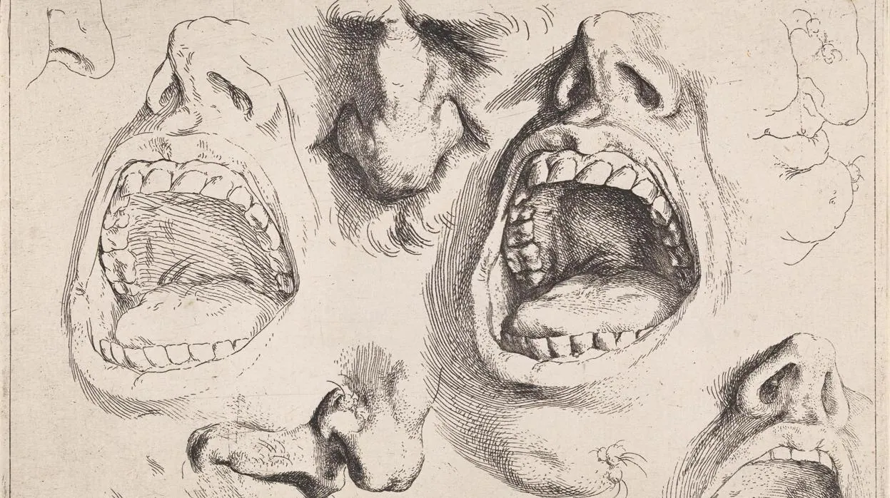 Modelos de narices y bocas JOSÉ DE RIBERA (1591-1652) Aguafuerte, primer estado h. 1622