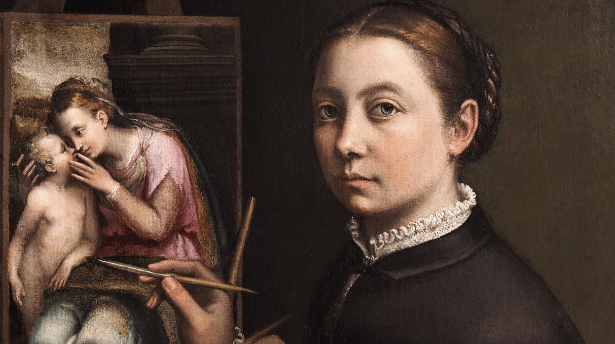 Sofonisba Anguissola, en un autorretrato de 1556