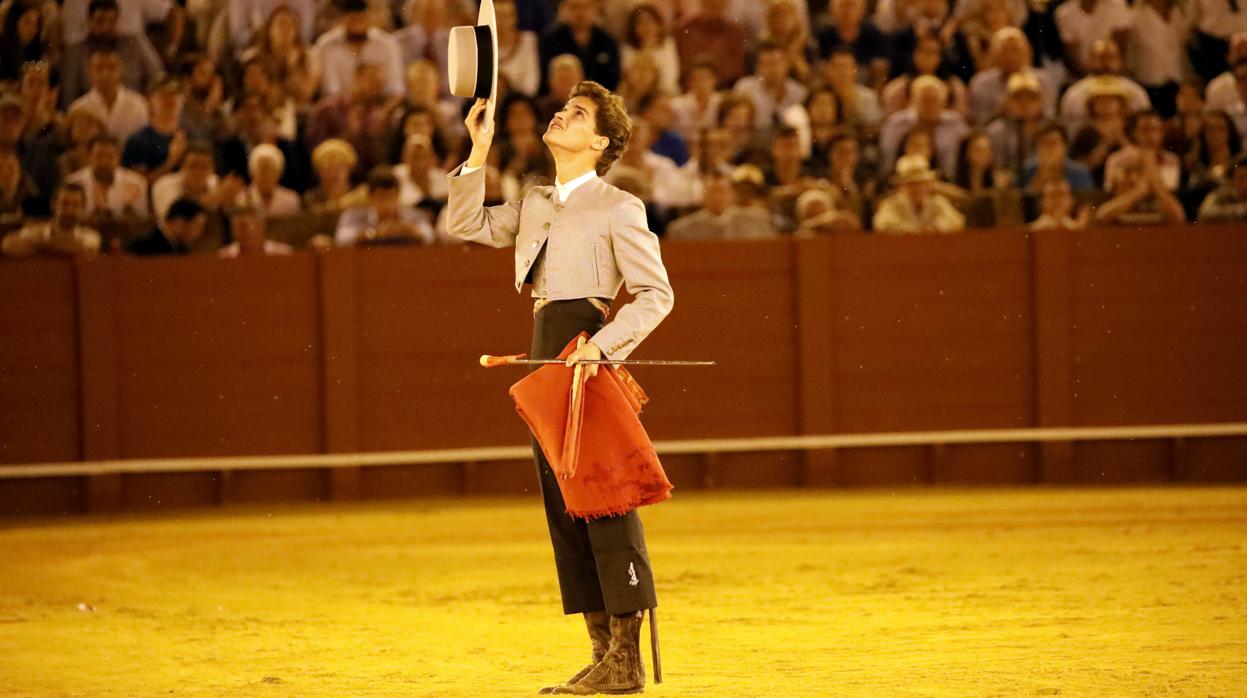 Manolo Vázquez, durante su presentación en la Real Maestranza en 2018