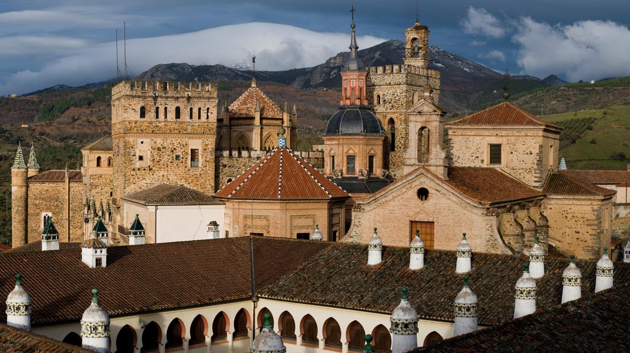 Vista del monasterio de Guadalupe en la actualidad