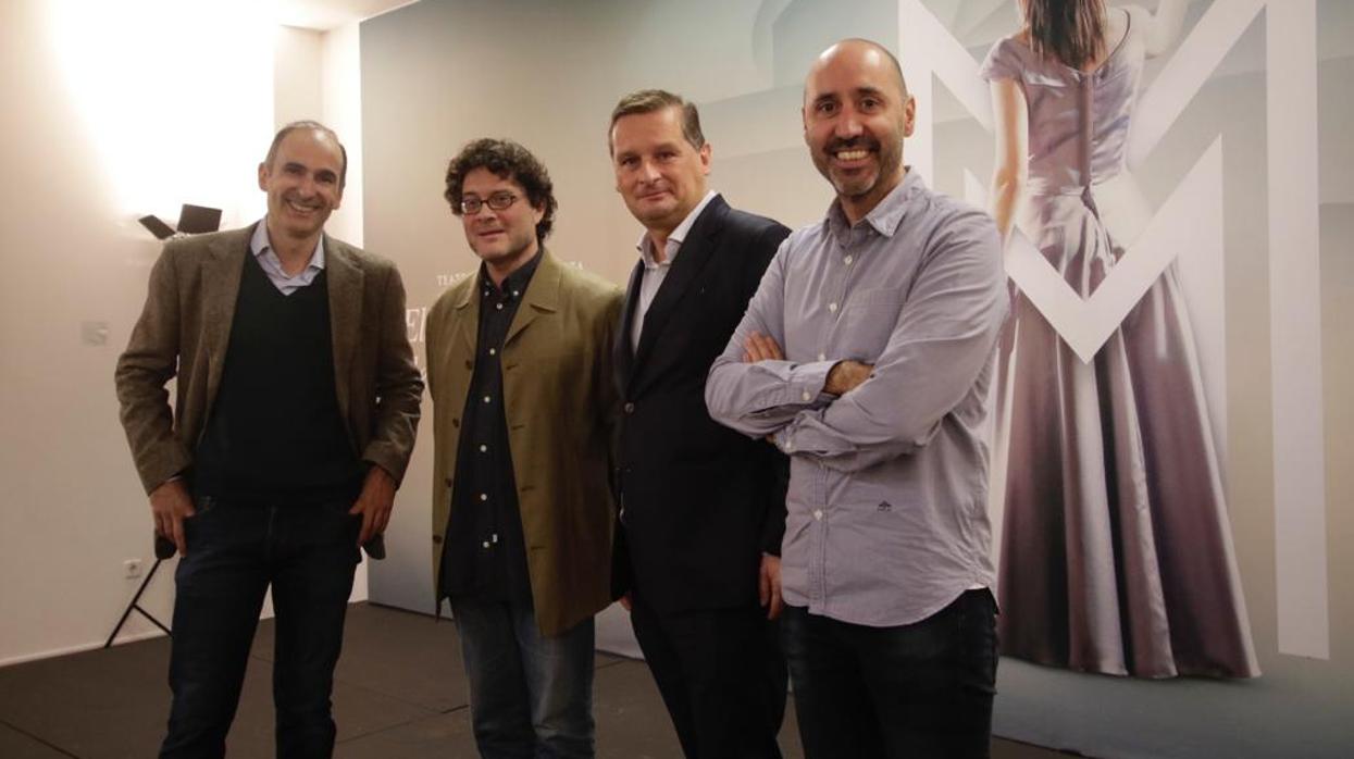 Luis Méndez, Juan García Rodríguez, Thierry Bruehl y Javier Menéndez en el Maestranza