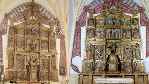 El retablo de Quintanilla de Riofresno, antes y después de la restauración