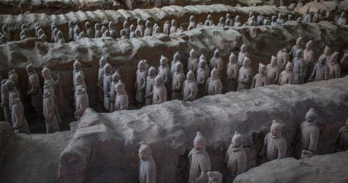 Muestra del conjunto de los Guerreros y Caballos de Terracota del Mausoleo de Qin Shihuang