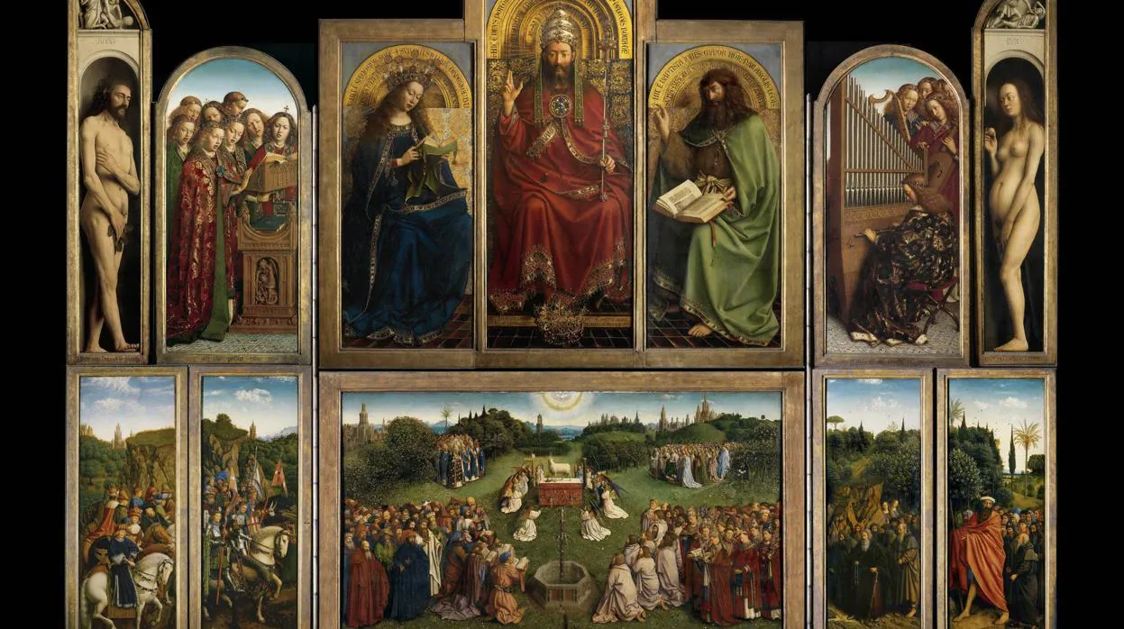 «La adoración del Cordero Místico», de los hermanos Van Eyck