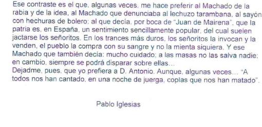 «Fantasmas de vuestra época vuelven a amenazarnos», las cartas de Sánchez, Iglesias y Casado a los Machado