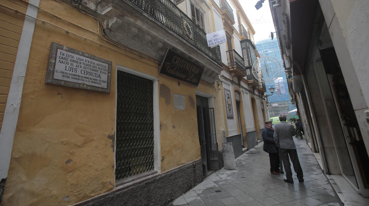 Casa natal de Luis Cernuda, en la sevillana calle Acetres