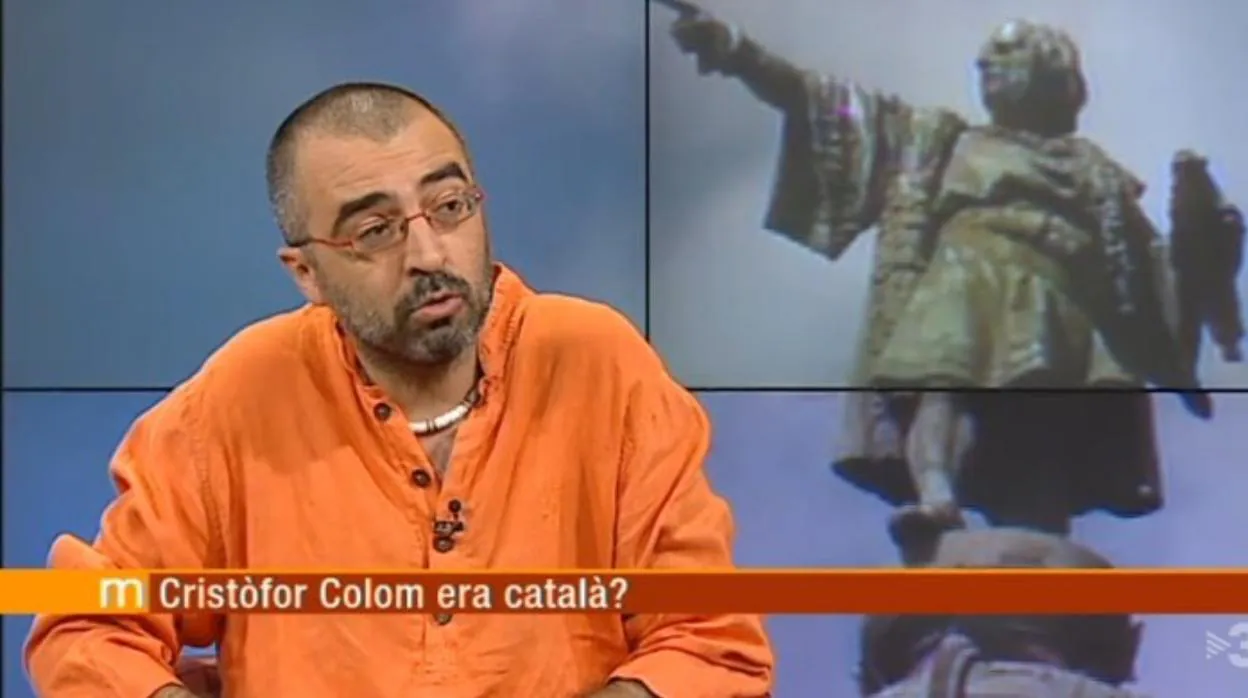 Jordi Bilbeny, ideólogo del Institut de Nova Història, en «Els Matins» de TV3