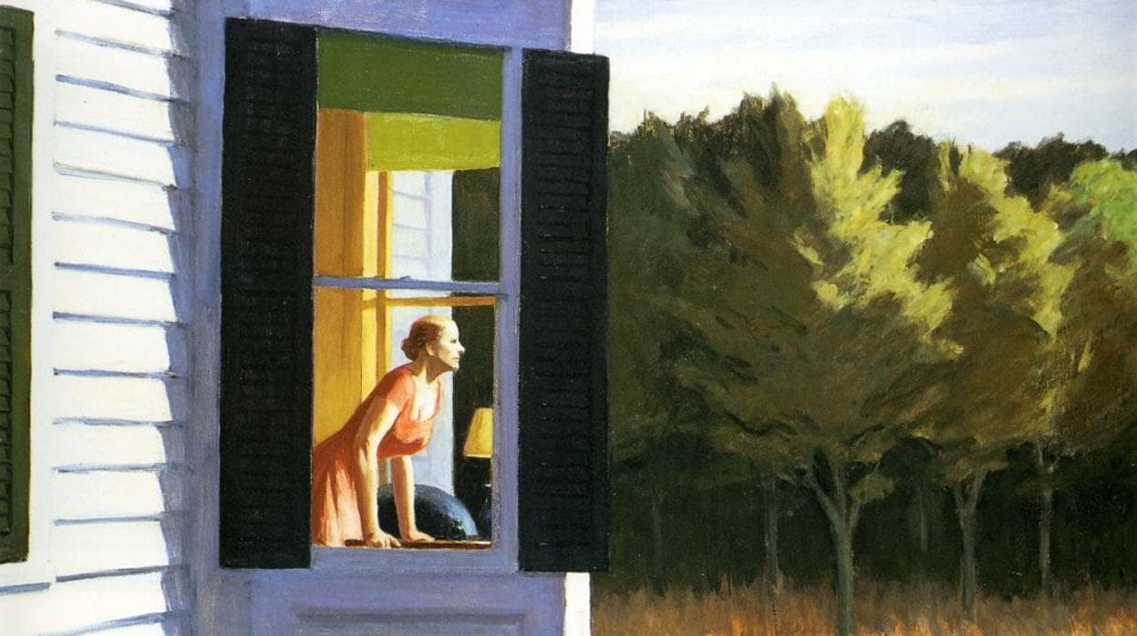 Detalle de «Cape Cod Morning» (1950), de Edward Hopper