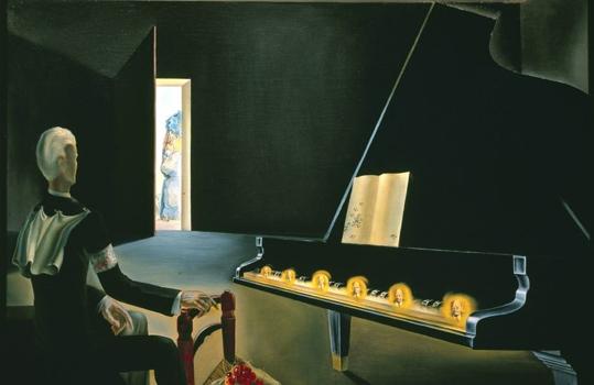 «Alucinación parcial. Seis imágenes de Lenin sobre un piano» (1931), de Dalí