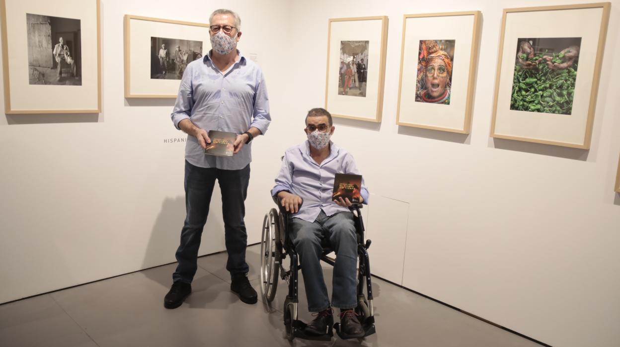 José Antonio Zamora y Francisco Robles este martes en la apertura de la exposición