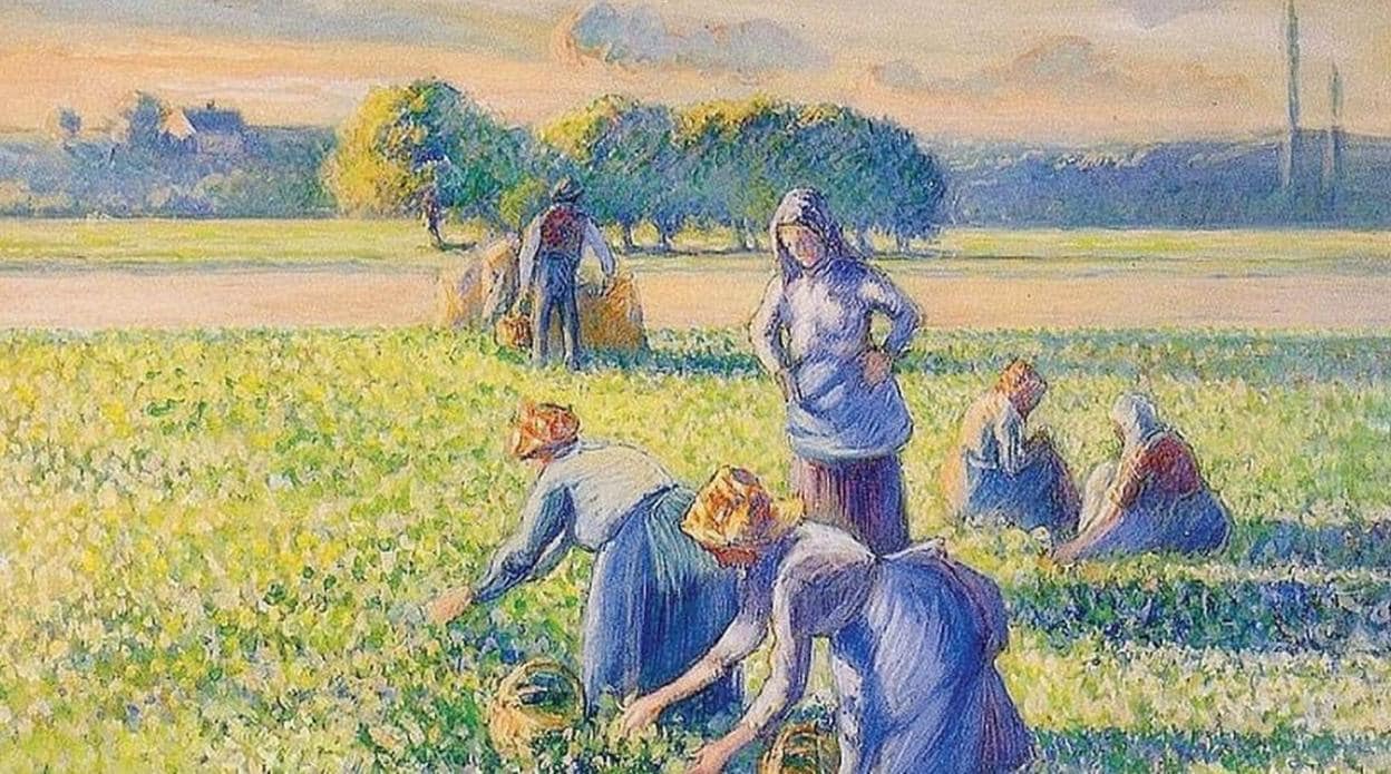 "La cueillette des pois" (1887), de Camille Pissarro