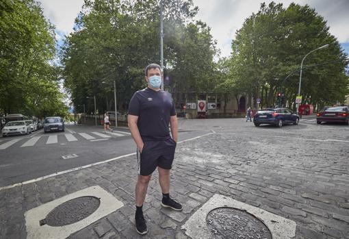 Juan Pedro Lecuona, corredor del encierro y mulillero en la plaza de toros