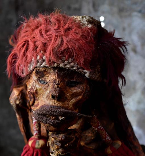 La momia amerindia que puede verse en el zoológico Pairi Danza