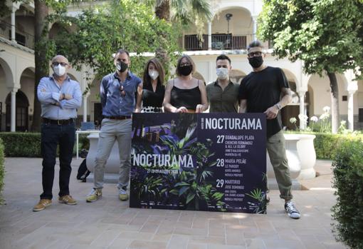 Manuel Llanes, Javier Rivera, Victoria Bravo, Violeta Hernández, Antonio Barahona y David Linde en la presentación en Santa Clara