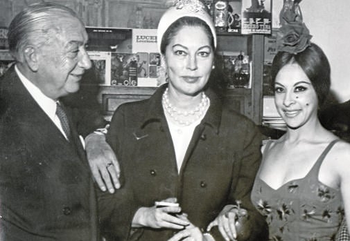 Ava Gardner, con Chicote y Lucero Tena