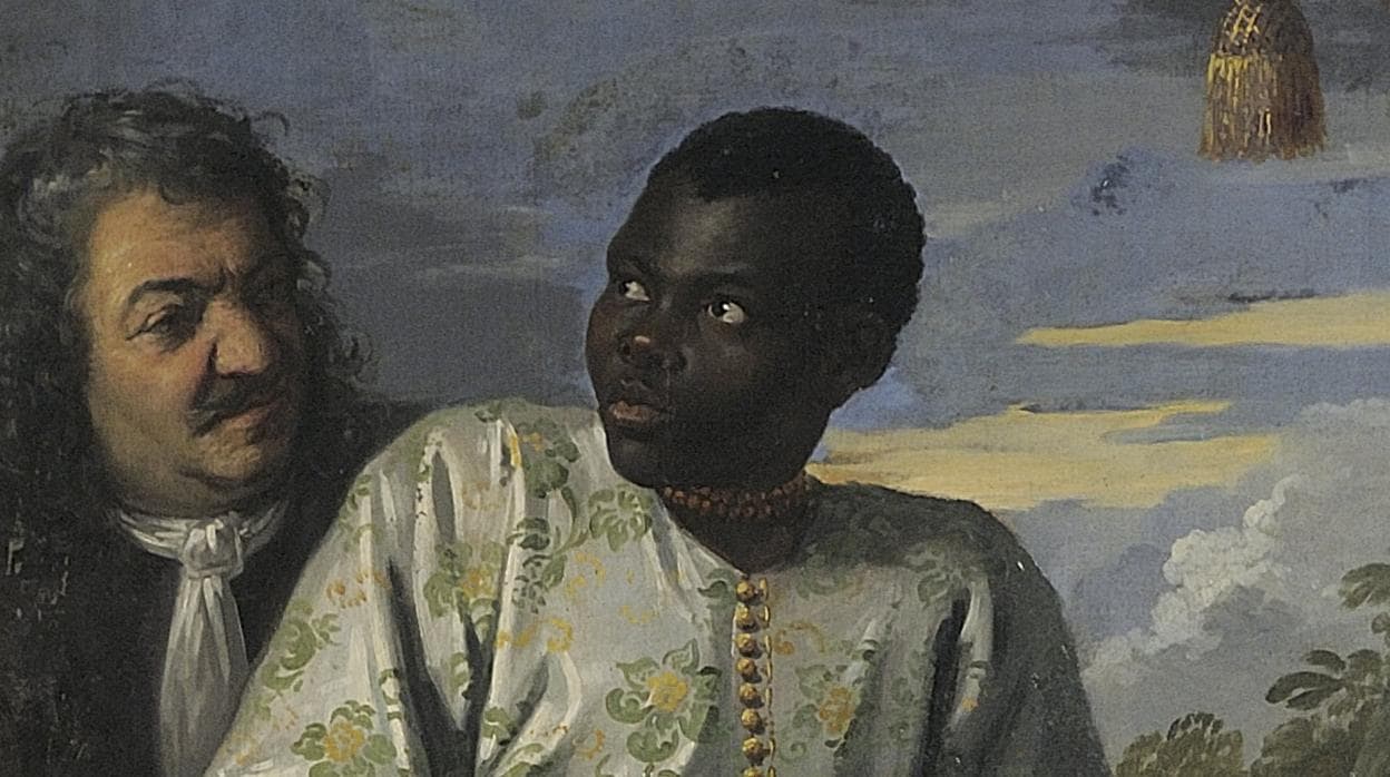 Detalle de una obra de Anton Domenico Gabbiani, dentro del programa «Presencia negra» en los Uffizi