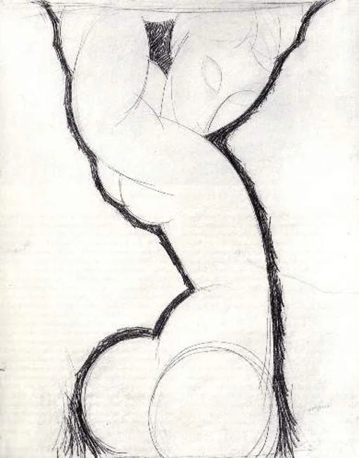EStudio para una Cariátide, de Amedeo Modigliani
