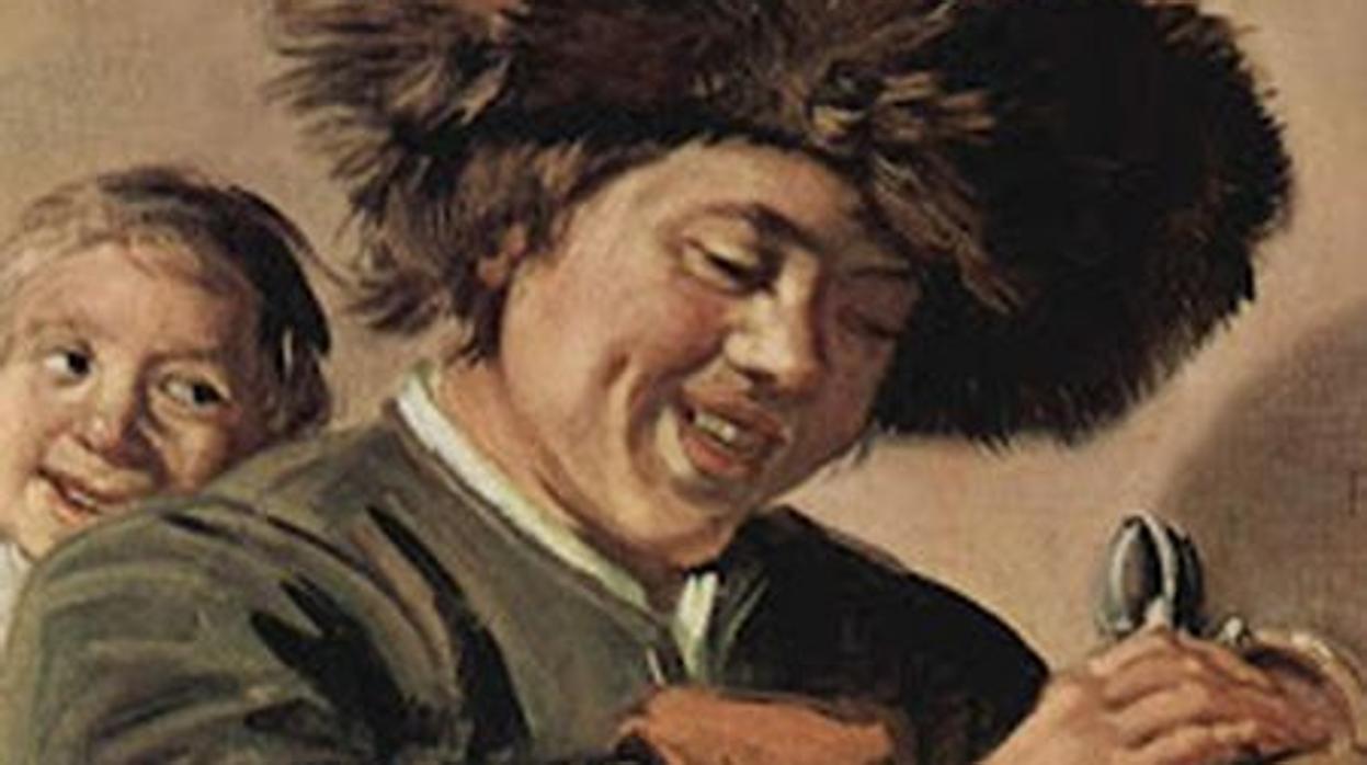 Detalle de «Dos niños sonriendo», de Frans Hals