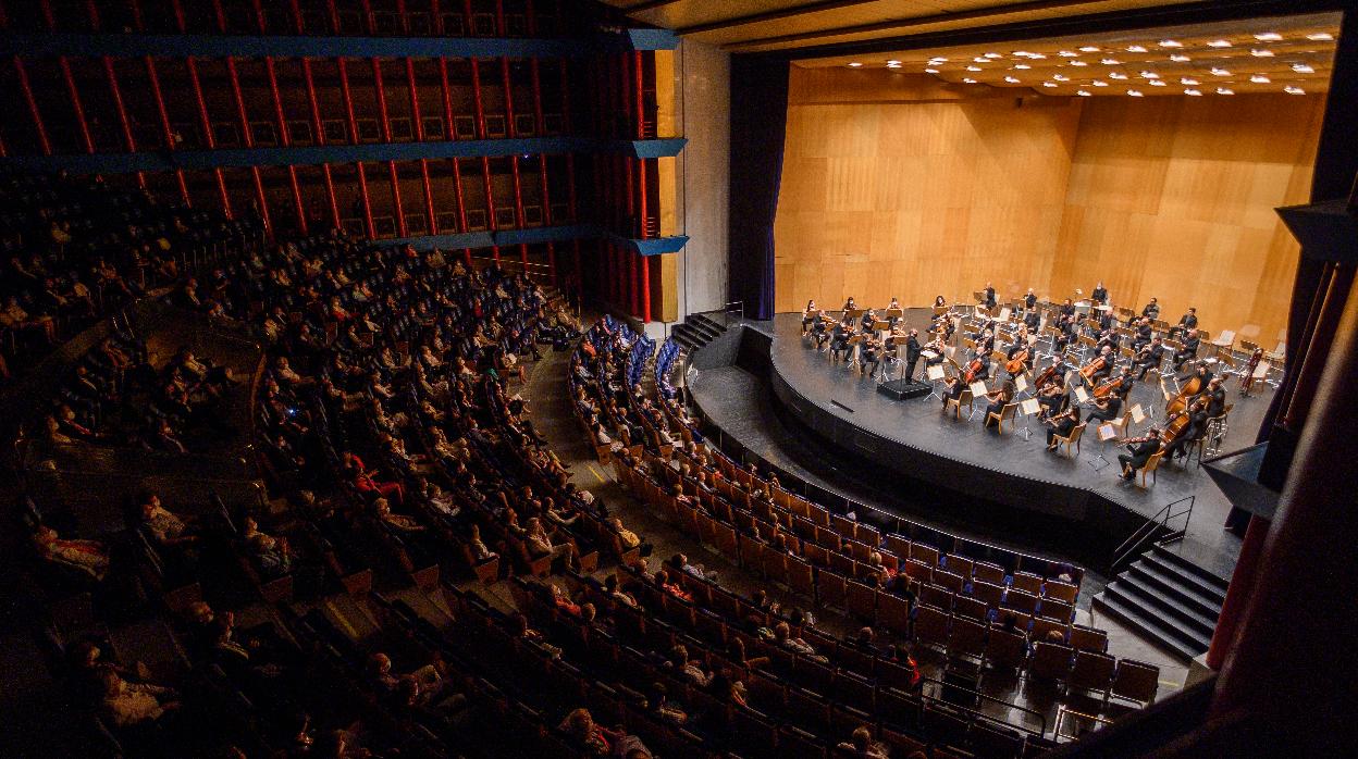 El Palacio de Festivales de Santander, durante el concierto de clausura del Festival