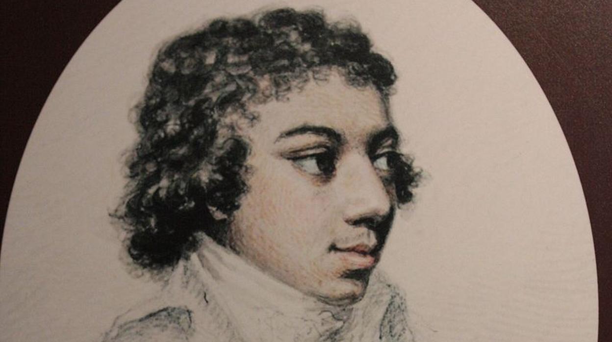 Detalle de un retrato de George Bridgetower realizado por Henry Edridge en 1790