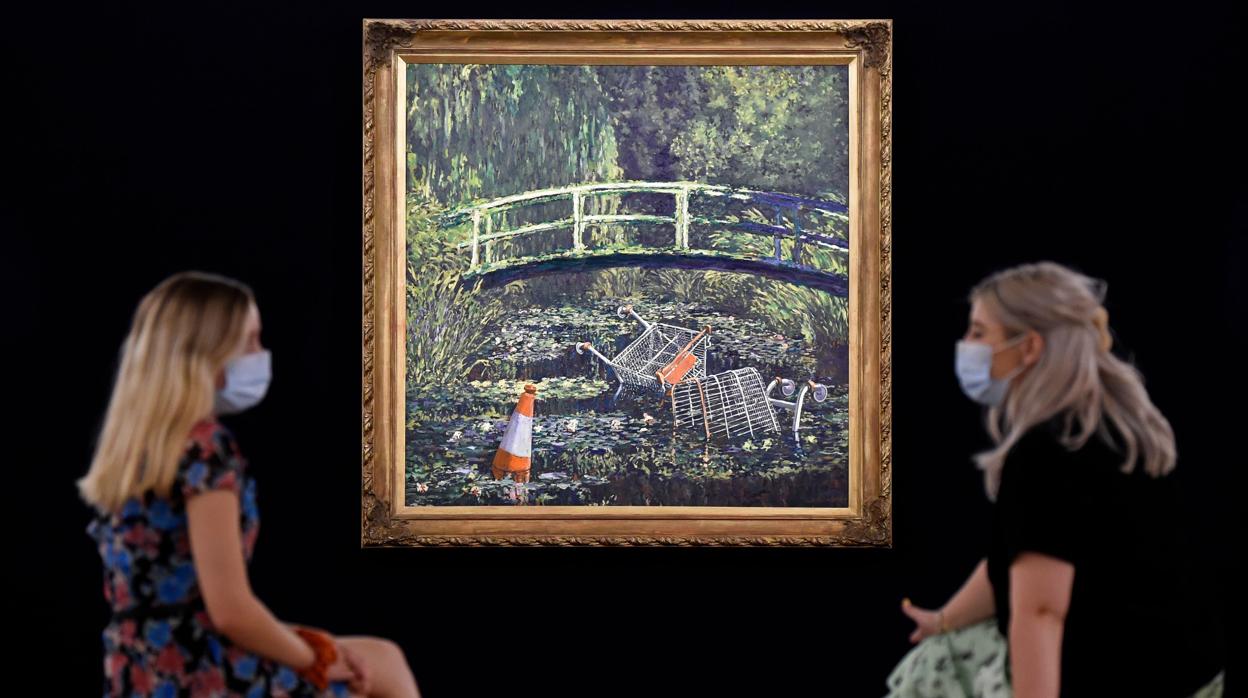 La «versión disidente» de Monet pintada por Banksy se subasta por 5,5 millones de euros