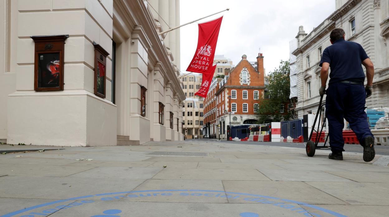 Fachada de la Royal Opera House, en Londres