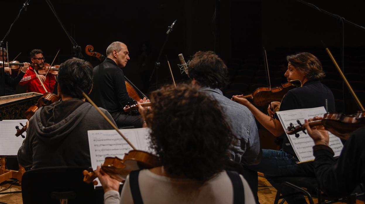 Asier Polo, Andrés Gabetta y la Barroca en los ensayos de los conciertos del FeMÀS de 2019