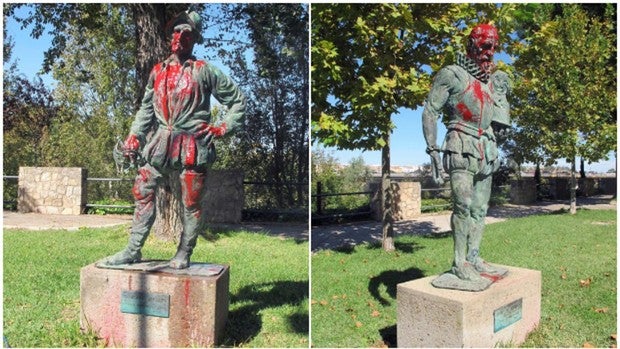 Vandalizan en Badajoz tres estatuas relacionadas con el Descubrimiento de América