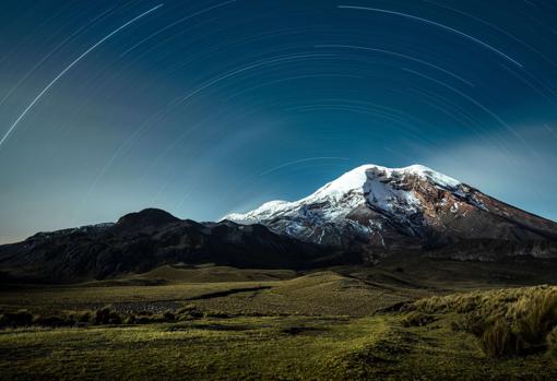 Fotografía cedida por Robinski del volcán Chimborazo