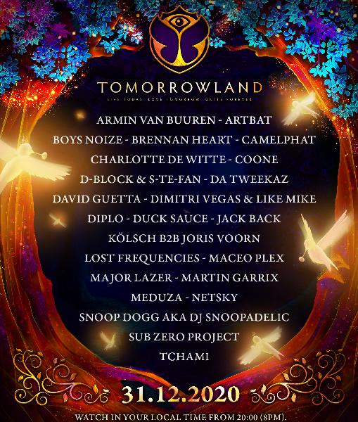 David Guetta despedirá 2020 con la gran fiesta de Nochevieja en «streaming» del festival Tomorrowland