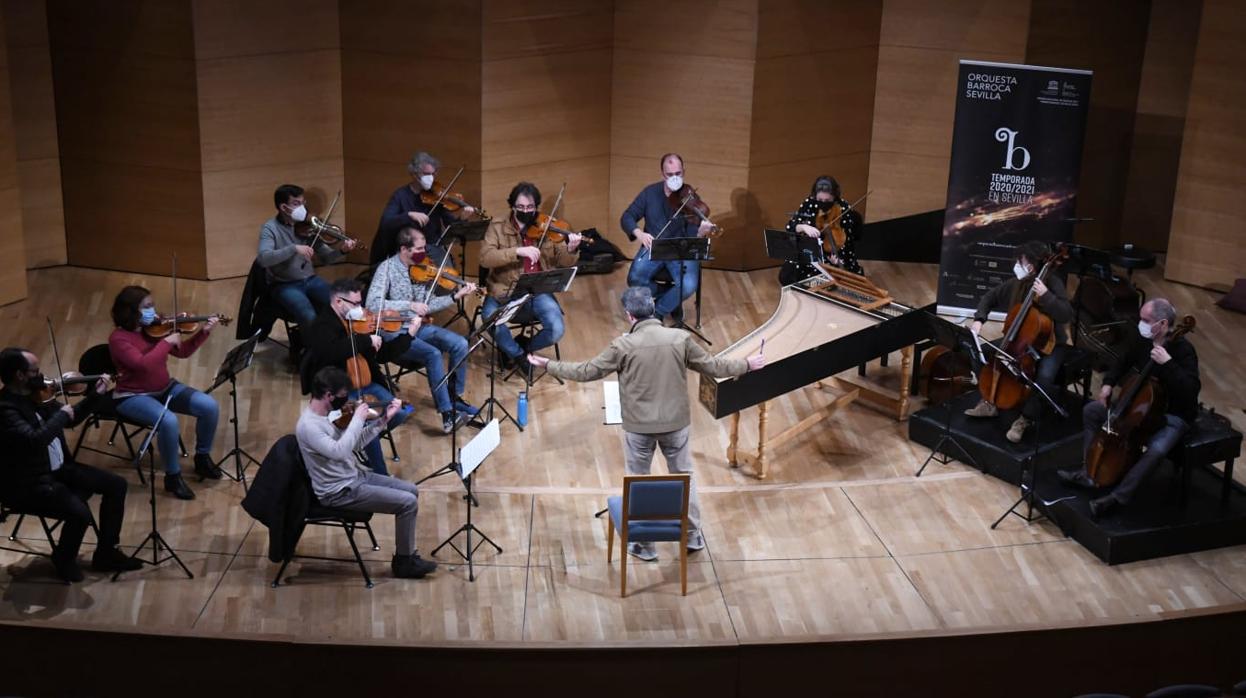 Un momento de la presentación este martes de la temporada de la Orquesta Barroca de Sevilla