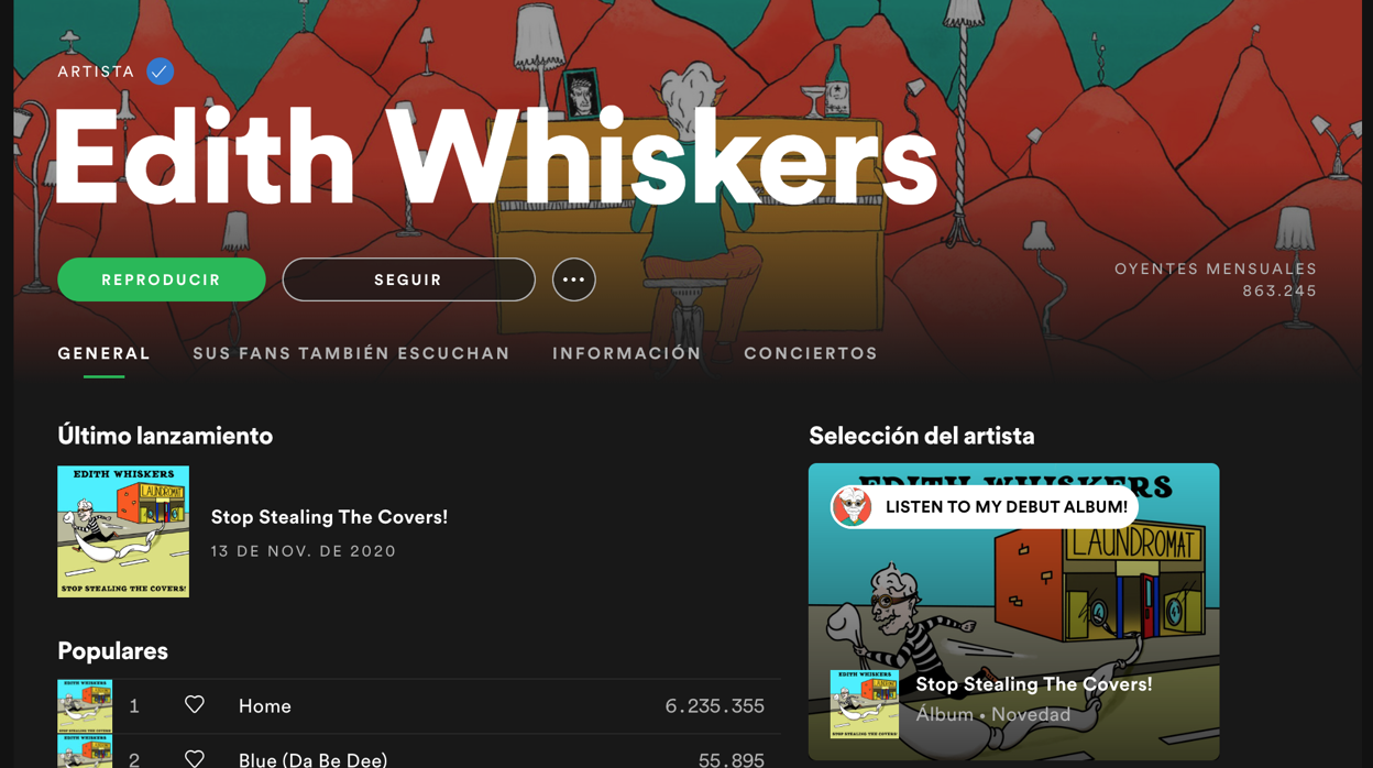 Edith Whiskers, la abuela imaginaria que ha conquistado Spotify y TikTok