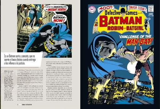Detalle de una de las páginas del libro dedicado a Batman